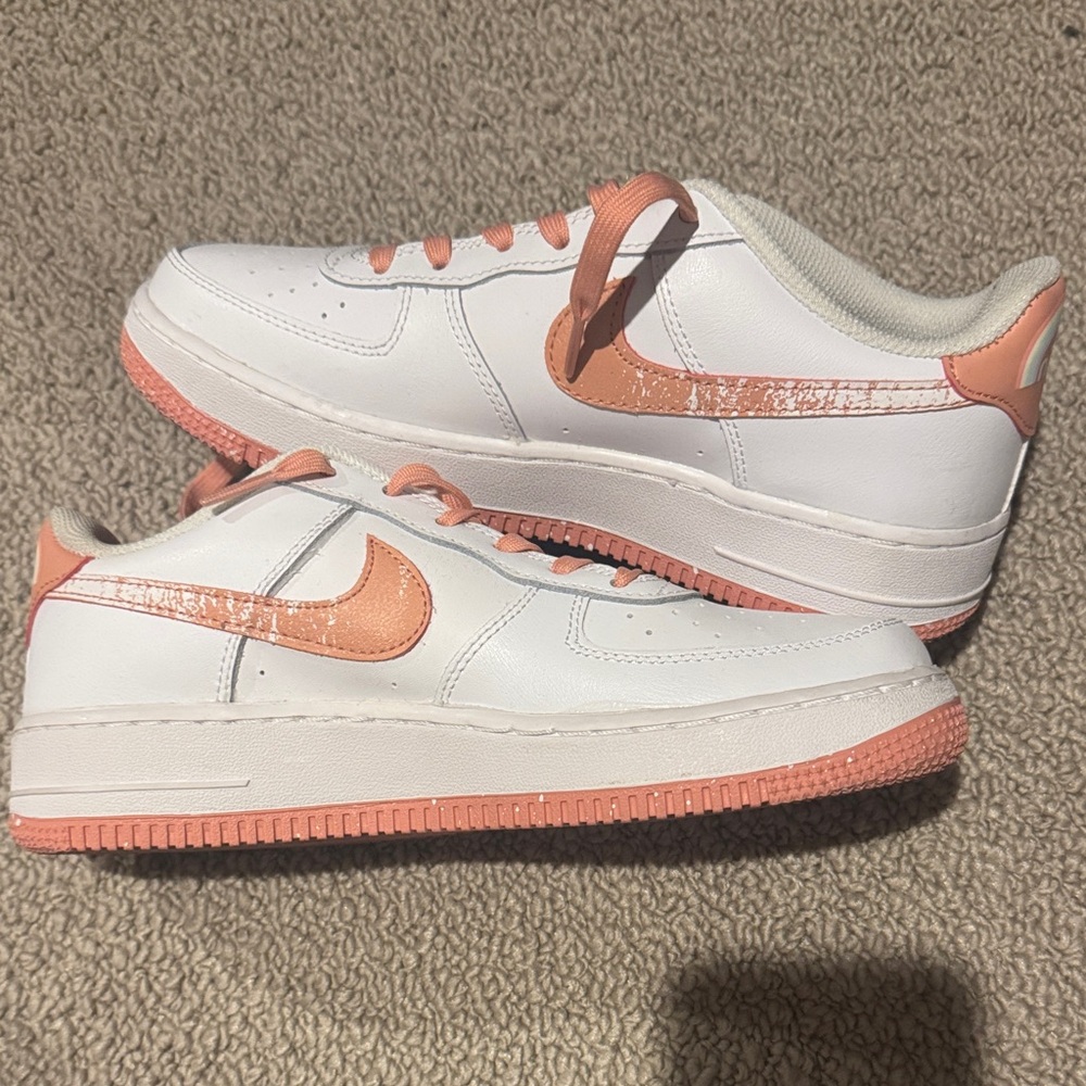 Kids White and Pink Sneakers